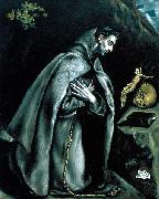 El Greco St Francis in Prayer before the Crucifix or Saint Francis Kneeling in Meditation Spain oil painting artist